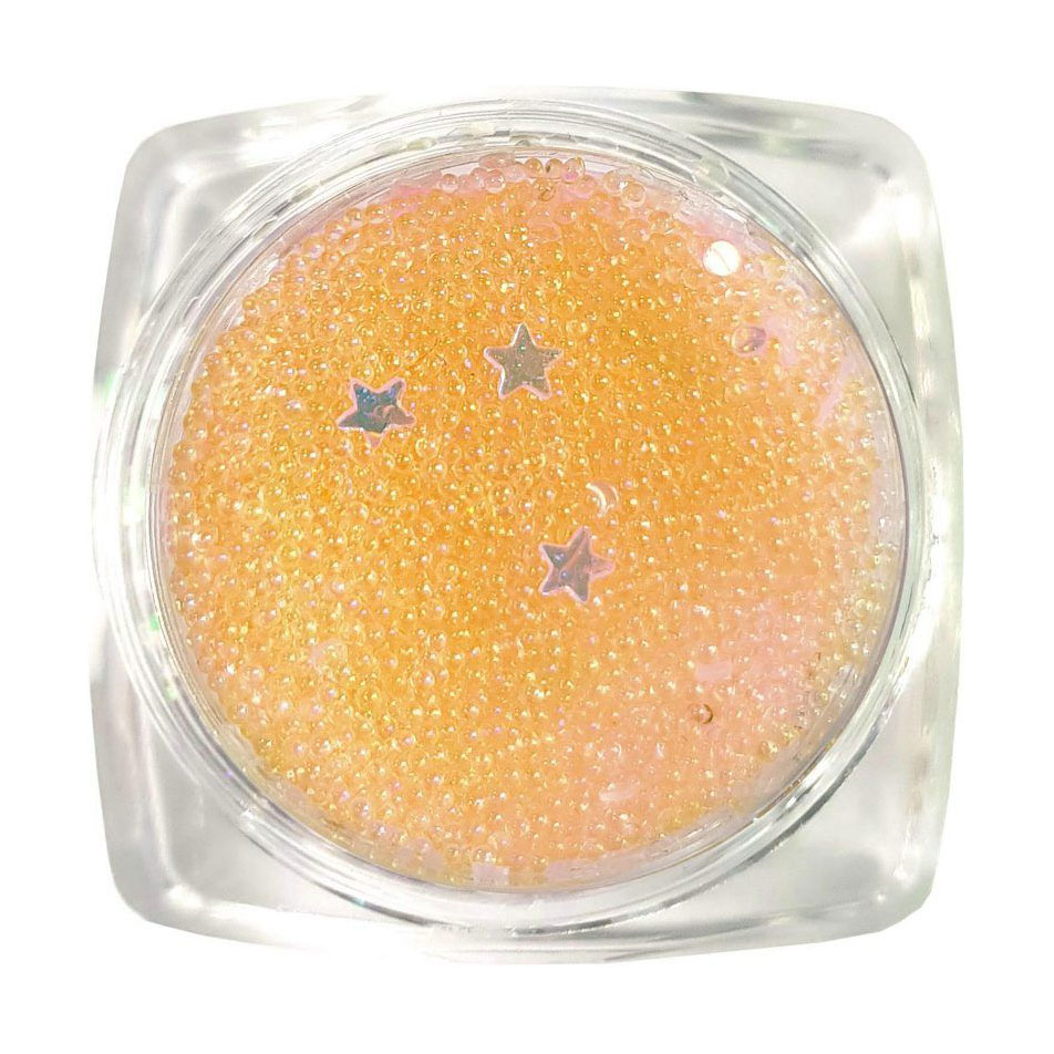 Бульйонки для декору нігтів Nails Molekula Professional Персикові з декором, 4 г (ML1096)