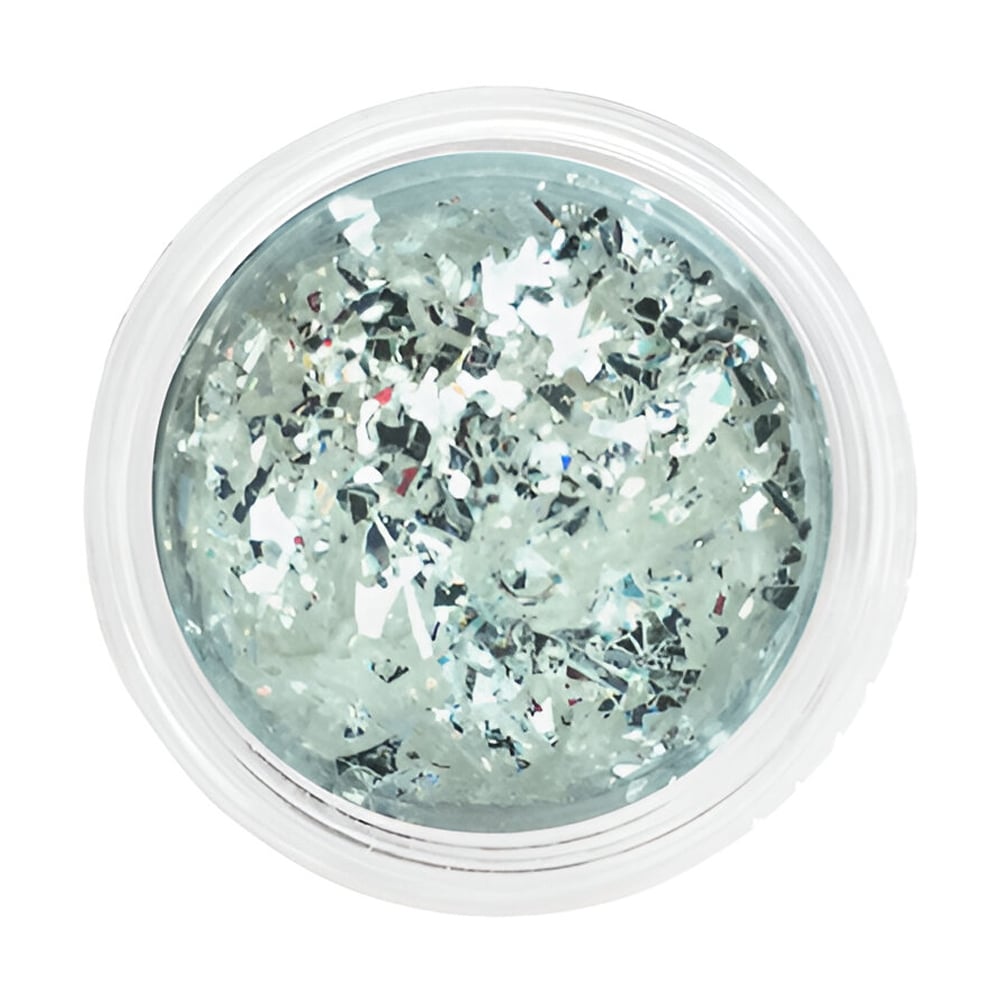 Паєтки для декору нігтів Nails Molekula Professional Sequins Broken Glass, White Holographic, 5 г